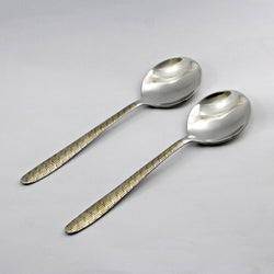 Pair of 2 Stainless Steel Curry Spoons Set - D01