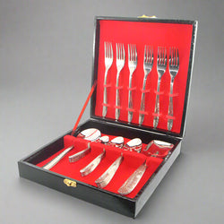 30 Pieces Stainless Steel Cutlery Brief Case Gift Box Set - D01