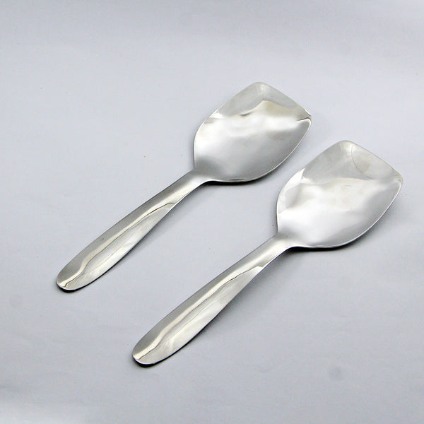 Pair of 2 Stainless Steel Rice Spoons Set - D03