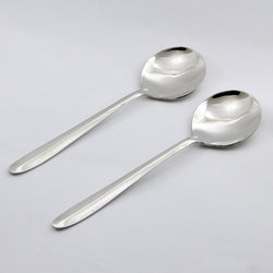 Pair of 2 Stainless Steel Curry Spoons Set - D03