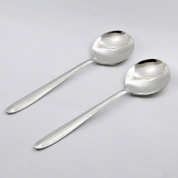 Pair of 2 Stainless Steel Curry Spoons Set - D03