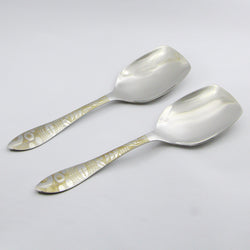 Pair of 2 Stainless Steel Rice Spoons Set - D04