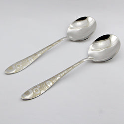 Pair of 2 Stainless Steel Curry Spoons Set - D04