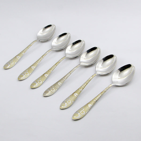 6 Pieces Stainless Steel Baby Spoons Set - D04