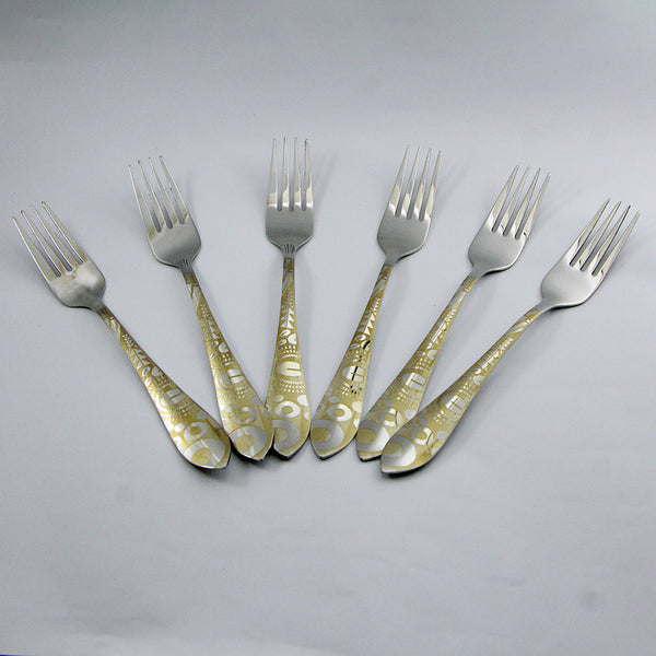 6 Pieces Stainless Steel Table Fork Set - D04