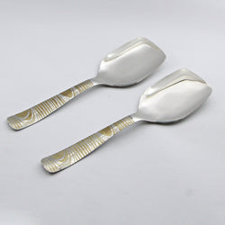 Pair of 2 Stainless Steel Rice Spoons Set - D05