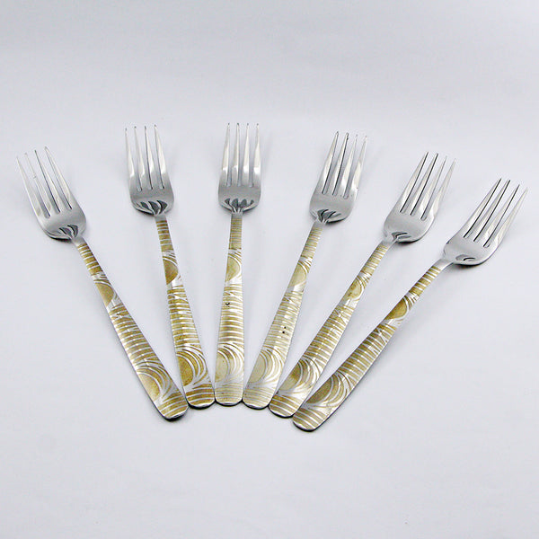 6 Pieces Stainless Steel Table Fork Set - D05