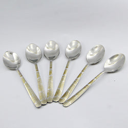 6 Pieces Stainless Steel Table Spoons Set - D05