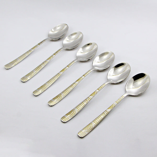 6 Pieces Stainless Steel Baby Spoons Set - D05