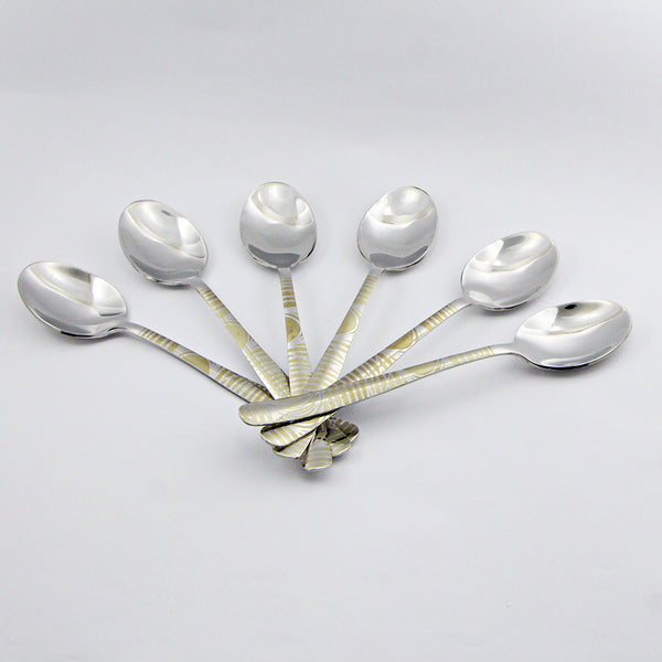 6 Pieces Stainless Steel Baby Spoons Set - D05