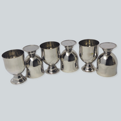 Pack of 6 Stainless Steel Wine Glasses Set (Premium Quality)