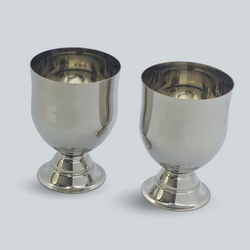 Pack of 2 Stainless Steel Wine Glasses Set (Premium Quality)