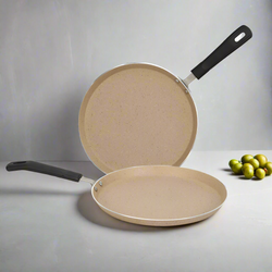 30cm Beige Non Stick Marble Coated Hot Plate/Crepe Pan [Premium Quality]