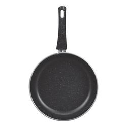 15 Pieces Non Stick Marble Coated 4Egde Crescent Cookware Gift Set - Black