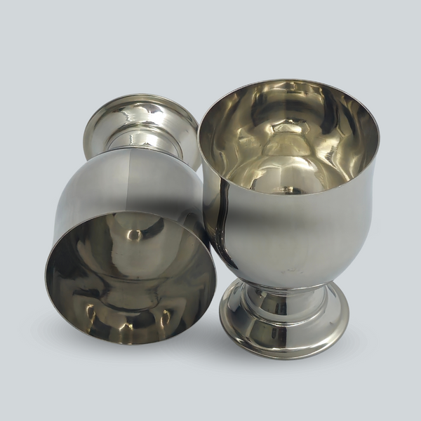 Pack of 2 Stainless Steel Wine Glasses Set (Premium Quality)