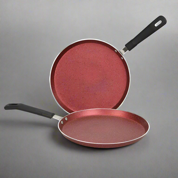 30cm Maroon Non Stick Marble Coated Hot Plate/Crepe Pan [Premium Quality]