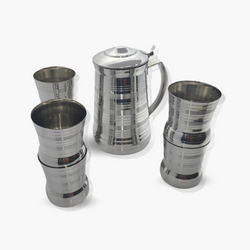 7 Pieces Stainless Steel Water Glass and Jug Set