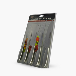 5 Pieces 100% Stainless Steel Classic Kitchen Knife Set