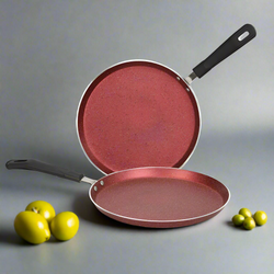 30cm Maroon Non Stick Marble Coated Hot Plate/Crepe Pan [Premium Quality]