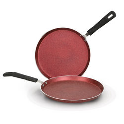 30cm Maroon Non Stick Marble Coated Hot Plate/Crepe Pan [Premium Quality]