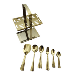 Stainless Steel PVD Coating Gold Plated Cutlery Set G-2