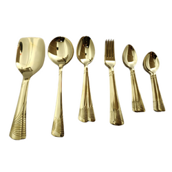 Stainless Steel PVD Coating Gold Plated Cutlery Set G-2