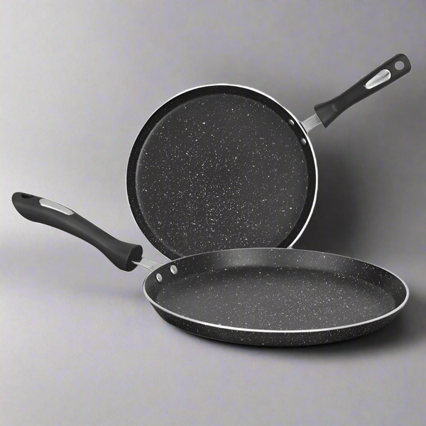 30cm Black Non Stick Marble Coated Hot Plate/Crepe Pan [Premium Quality]