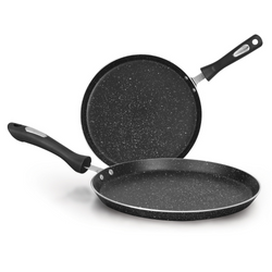 30cm Black Non Stick Marble Coated Hot Plate/Crepe Pan [Premium Quality]