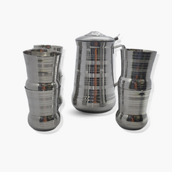 7 Pieces Stainless Steel Water Glass and Jug Set