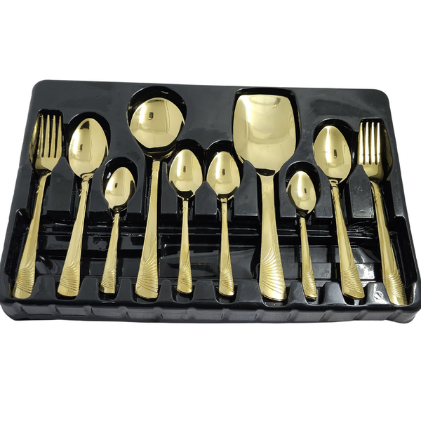 Stainless Steel PVD Coating Gold Plated Cutlery Set G-2