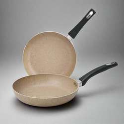 Beige Non Stick Marble Coated Frypan