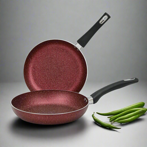 Maroon Non Stick Marble Coated Frypan