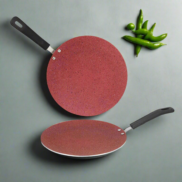 Maroon Non Stick Marble Coated Griddle/Tawa [Premium Quality]