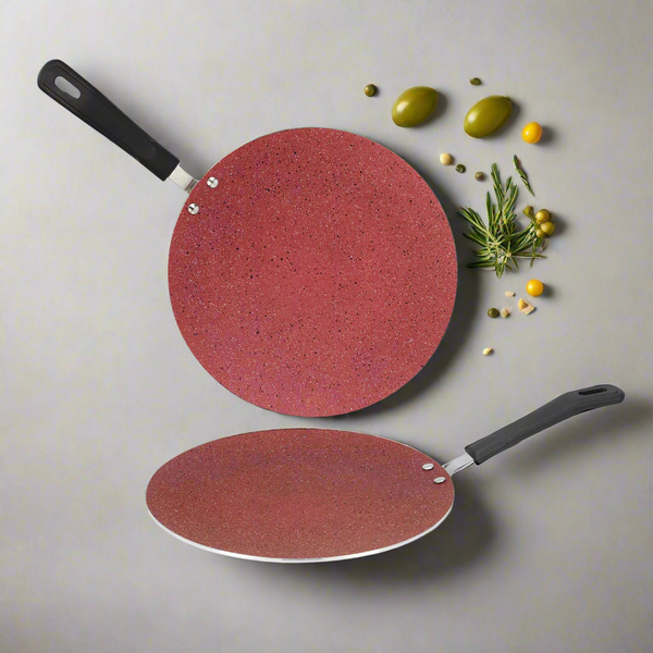 Maroon Non Stick Marble Coated Griddle/Tawa [Premium Quality]